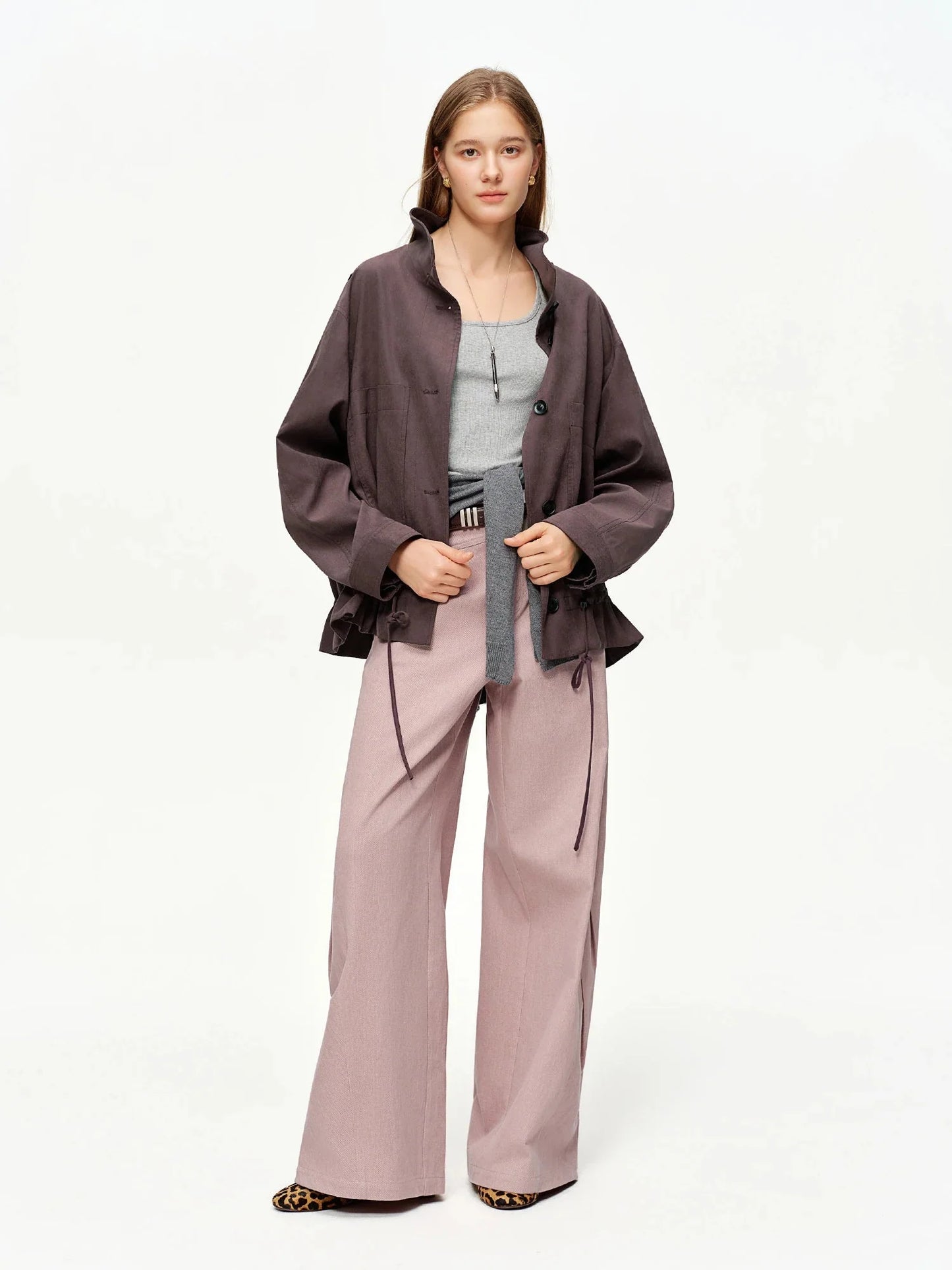 Women’s Retro Cargo Scimitar Pants Loose Cotton Trousers