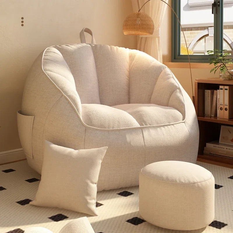 Creative Single Lazy Sofa Bean Bag Couch Bedroom Balcony Living Room Lounge Chair Detachable Washable Living Room Furniture