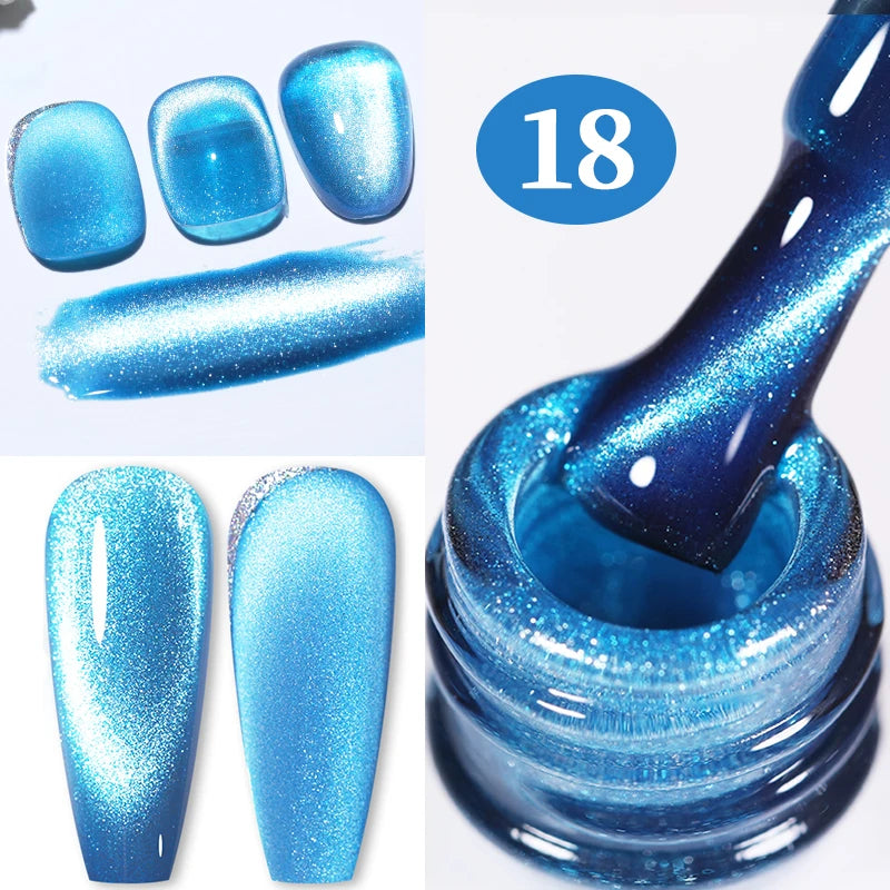 BORN PRETTY 10ml Rainbow Auroras Cat Magnetic Gel Nail Polish Holographics Nail Gel for Manicure Design Varnis Semi Permanent