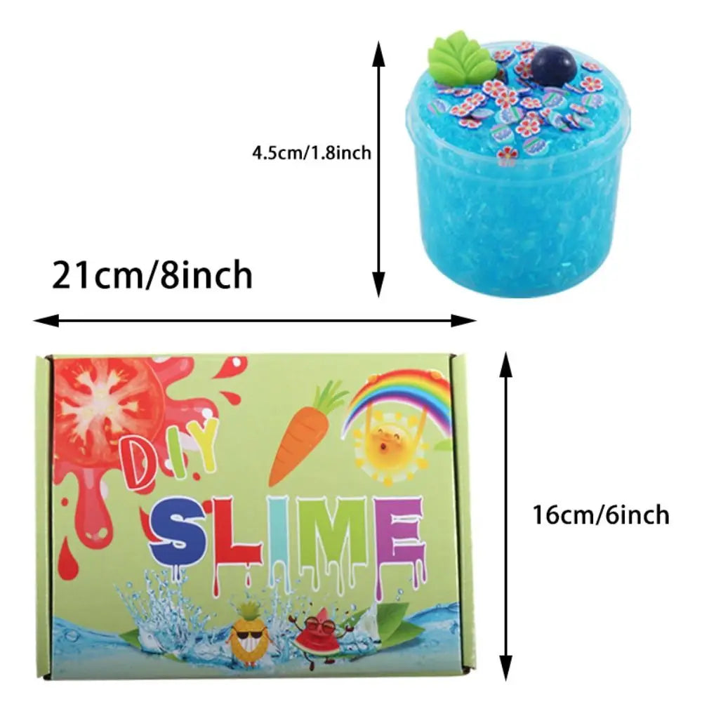 Clear 70ml Slime Kit Super Soft Non-Sticky Crystal Slime Stress Relief Party Favors Crunchy Slime for Girls Boys