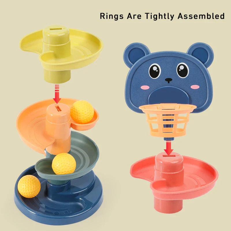 Montessori Push Pop Rolling Ball Track