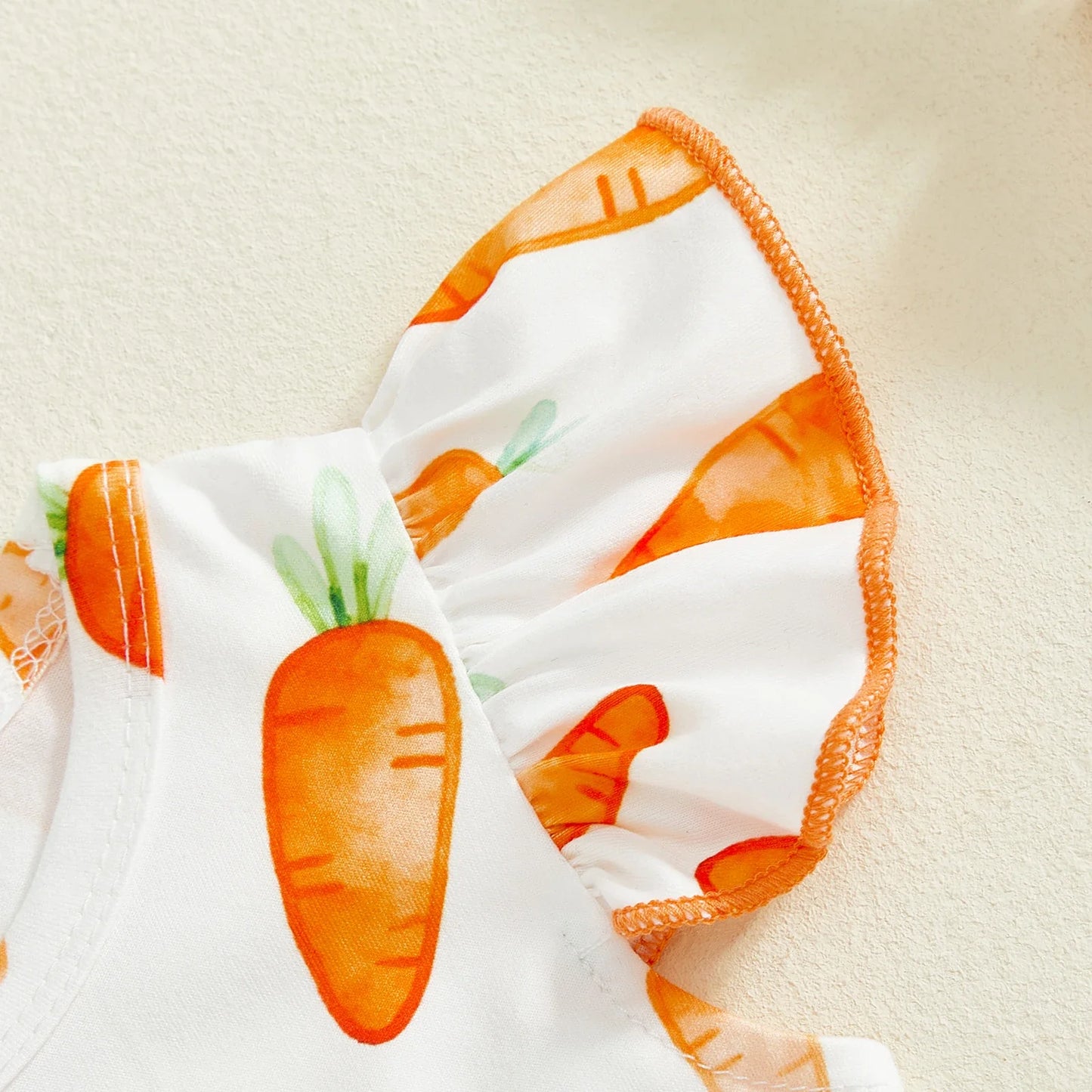 Easter Toddler Carrot Print Girls Dress