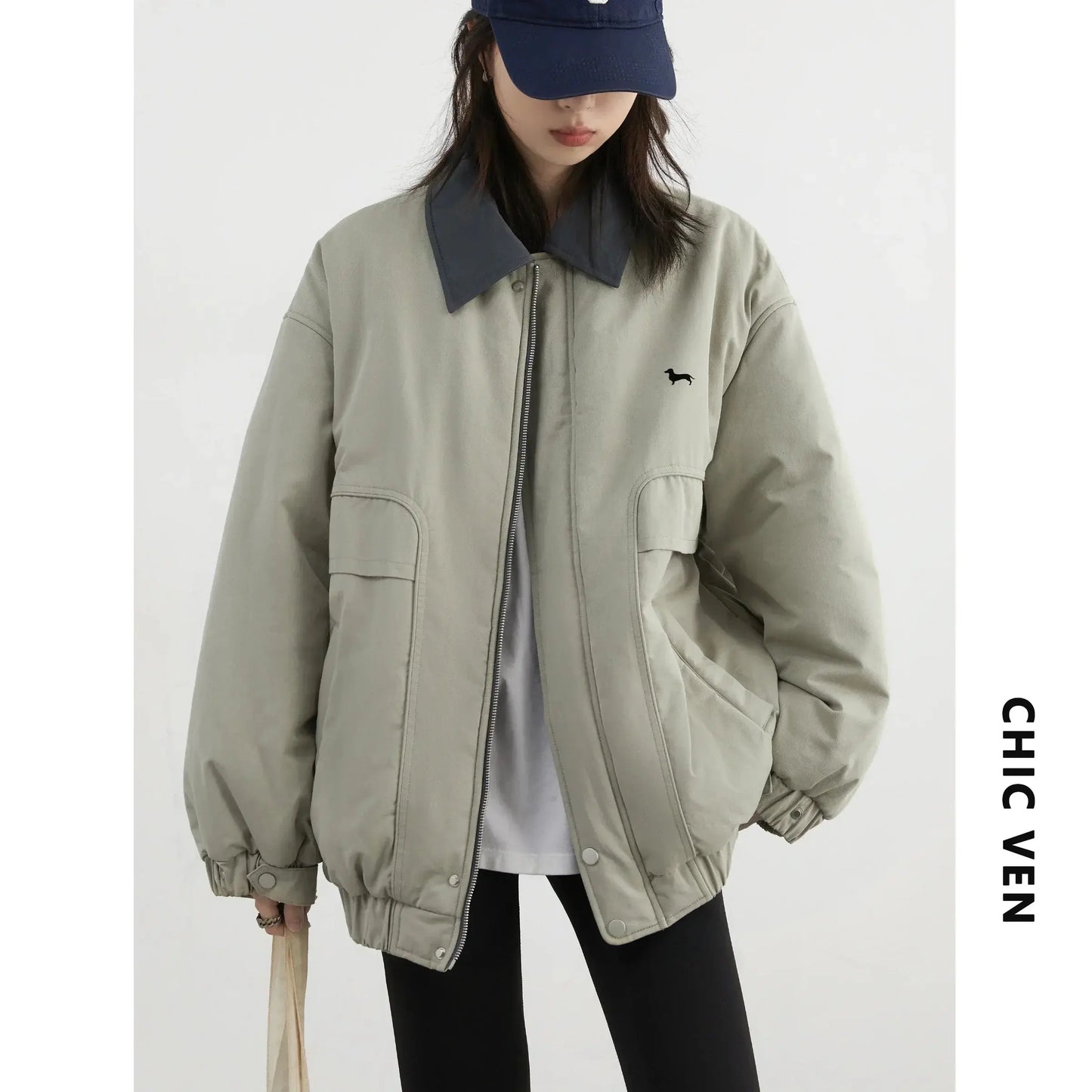 Women's Casual Cotton Workwear Jacket - Thick & Warm