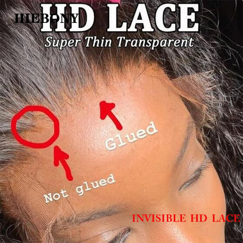 Invisible 13x6 HD lace Frontal Straight 5x5 6x6 7x7 HD Lace Closure Match All Skin Color 100% Human Hair Pre Plucked Hairline