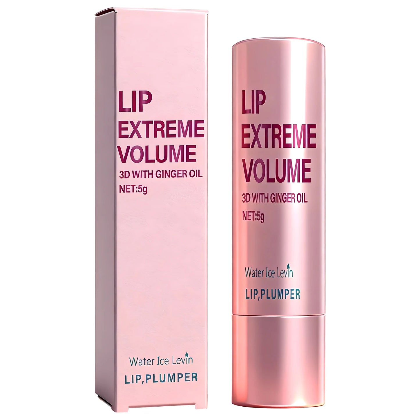 Plumping Lip Gloss Serum 5g with Ginger Oil - Moisturizing Non-Sticky Lip Care, Smooth & Voluminous Lips