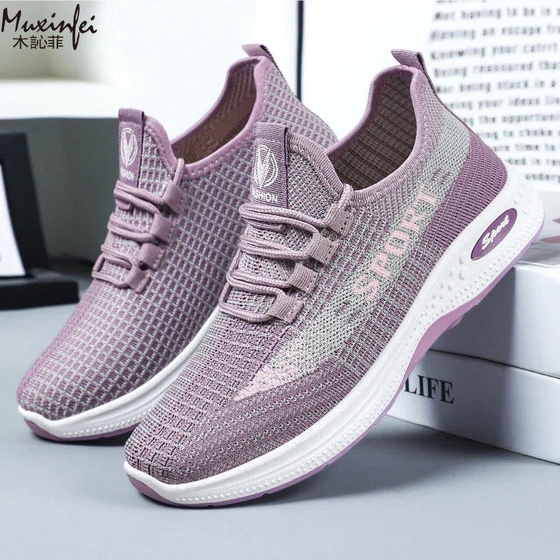 New Spring Fabric Shoes for Women Anti Slip Soft Soled Flat Shoes Casual Sports Shoes Comfortable Women's