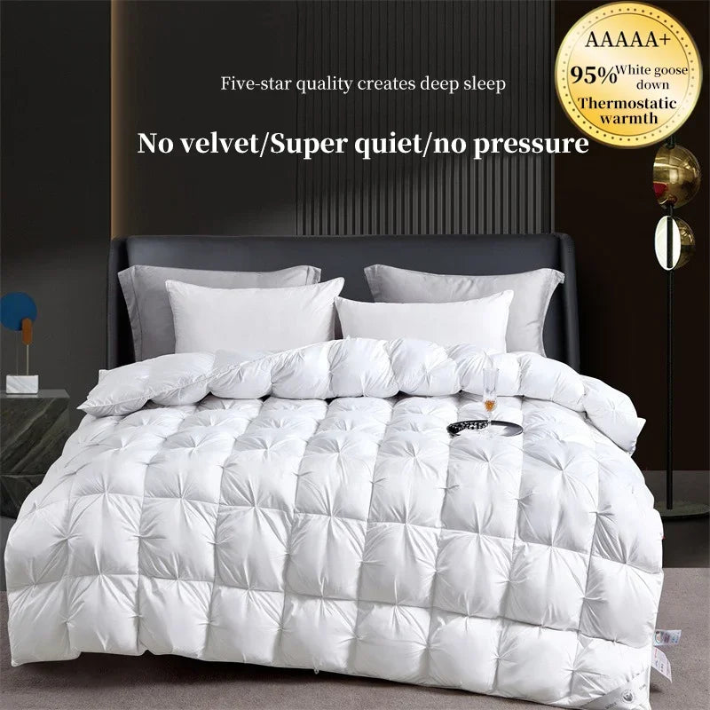 100% pure cotton goose down comforter, five-star hotel down comforter, winter thick comforter, spring and autumn comforter