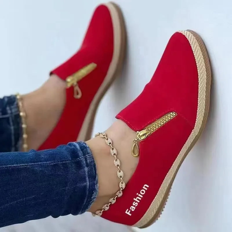 Black Flats Women's Sports Shoes Spring Summer Designer Walking Casual