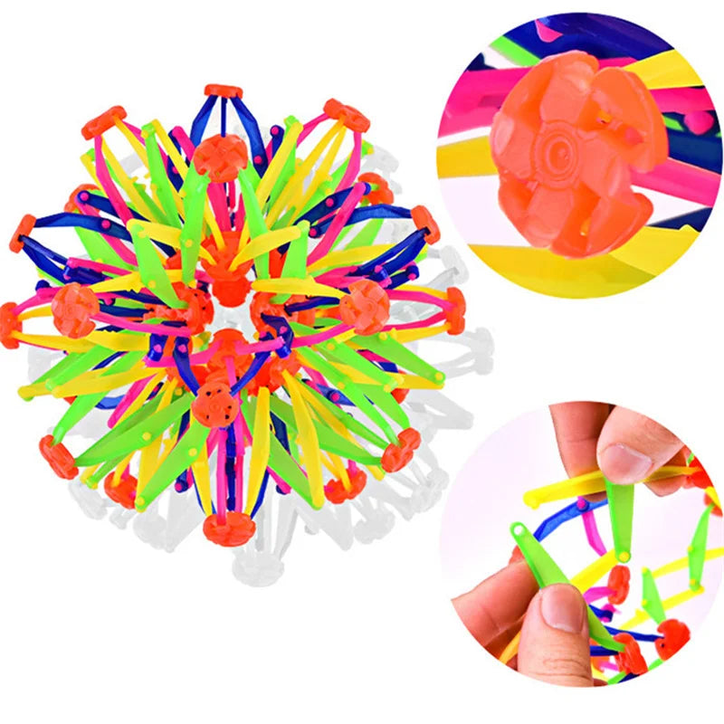 Children Magic Telescopic Ball Outdoor Flower Ball Throwing Ball Variety Blossom Party Funny Props Parent-Child Interaction Toy