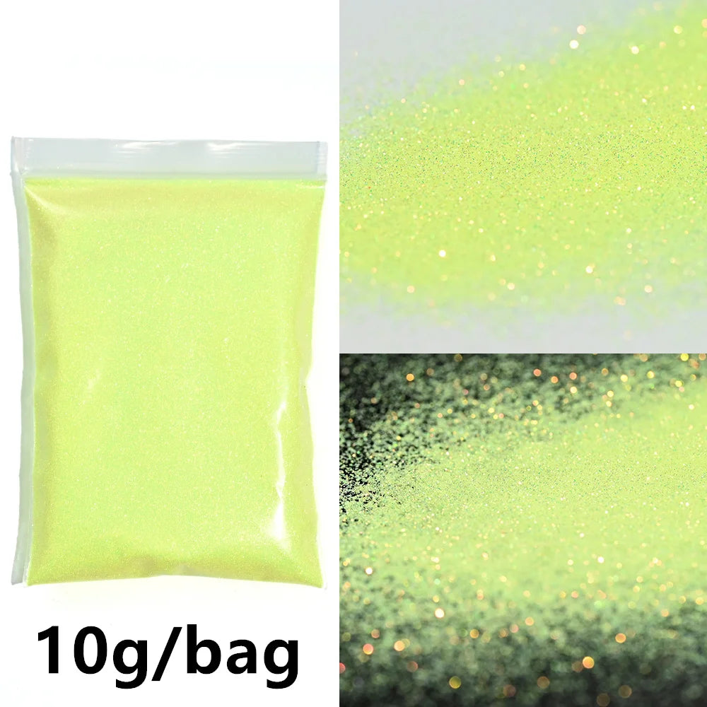 5g Laser Holographic Bulk Glitter Nail Shining Sparkly Pigment Loose Fine Glitter Reflective Gel Polish Accessories Nail Powder