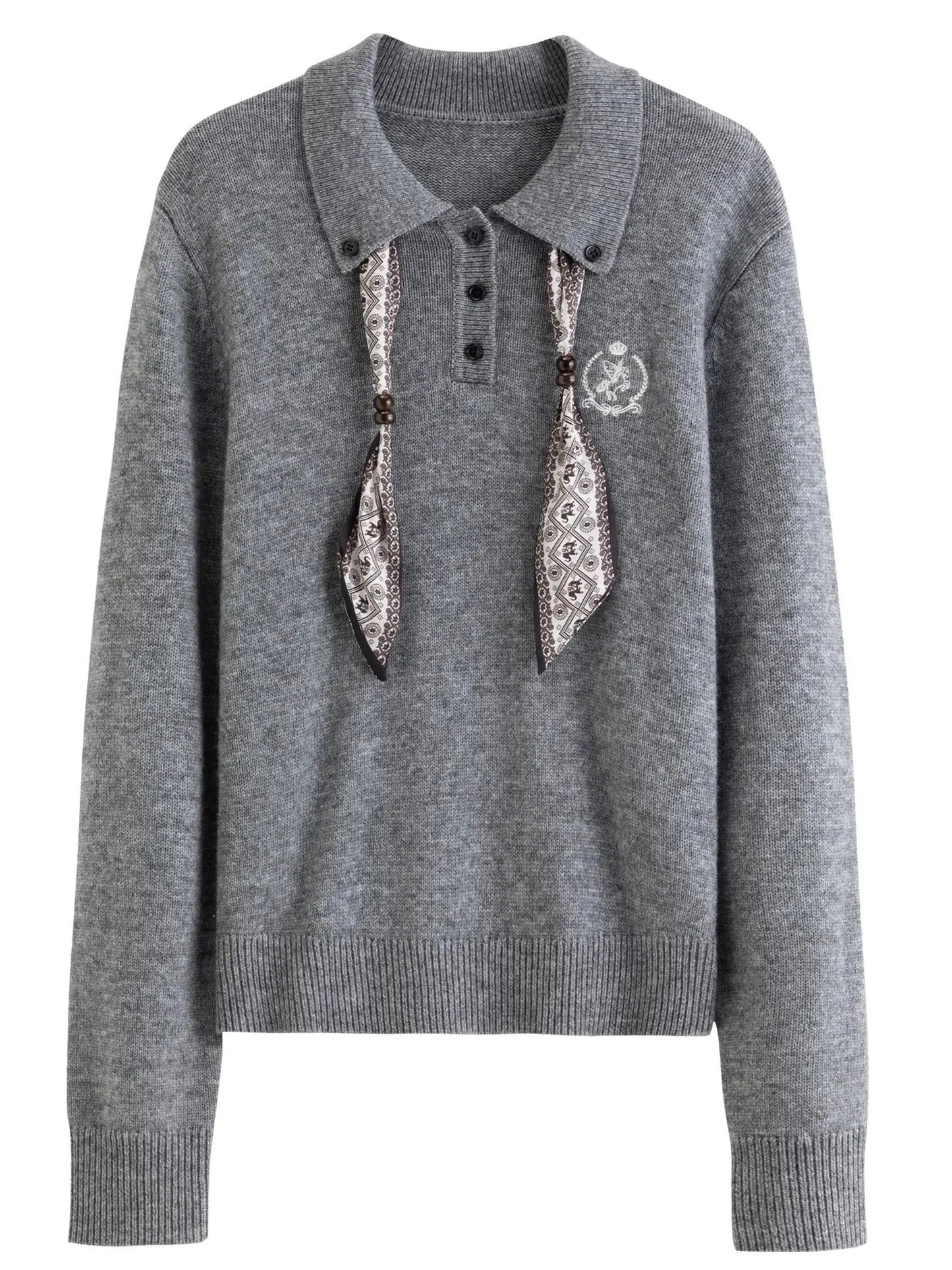 Women's Turn-Down Collar Knit Pullover