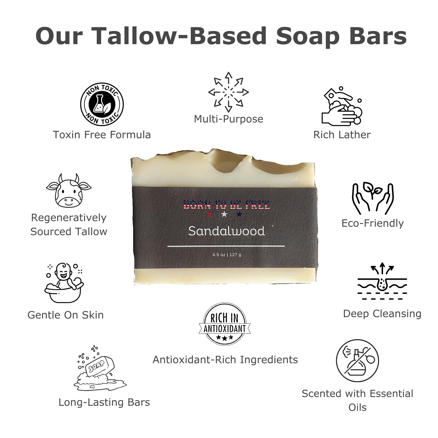 Sandalwood Tallow Soap Bar-2