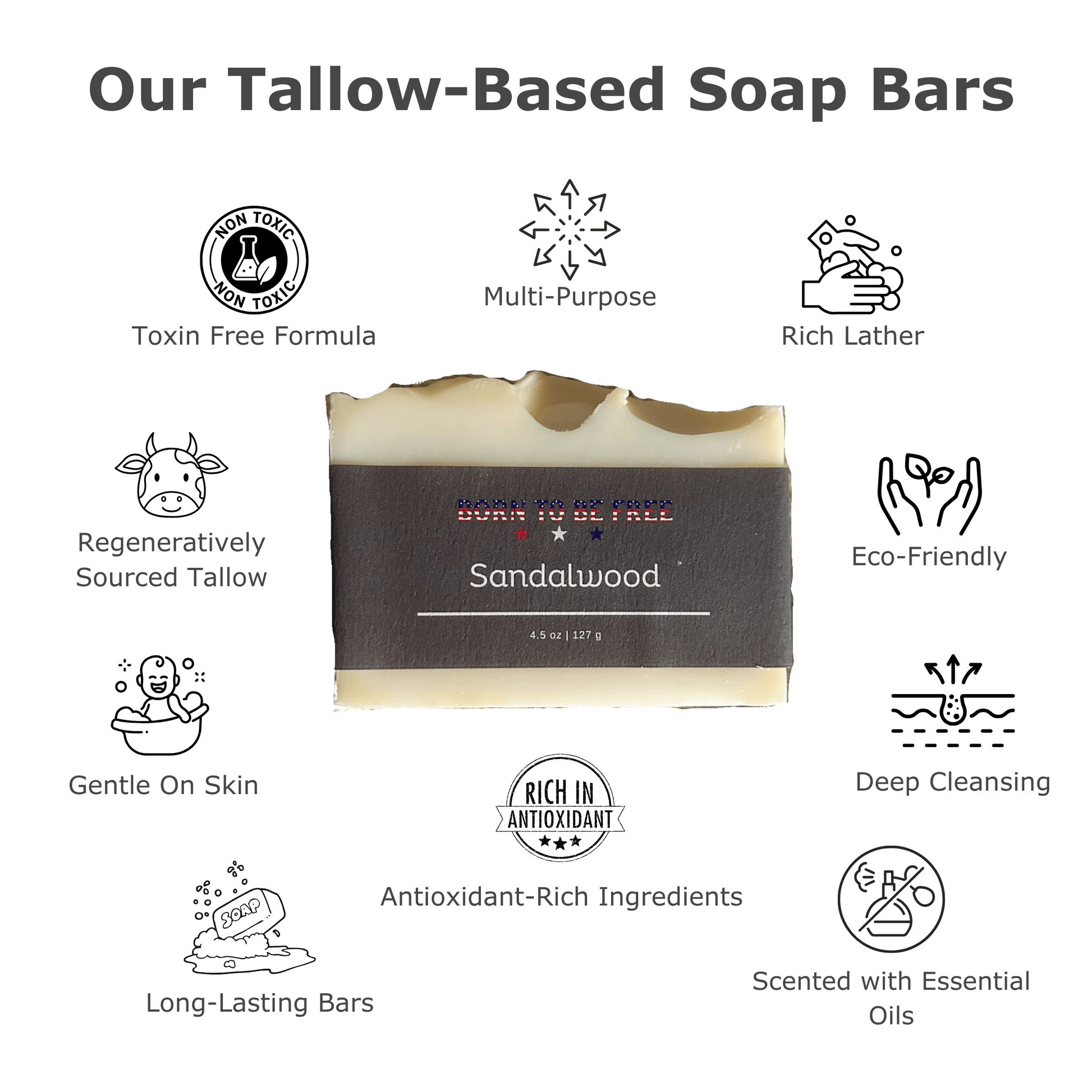 Sandalwood Tallow Soap Bar-2