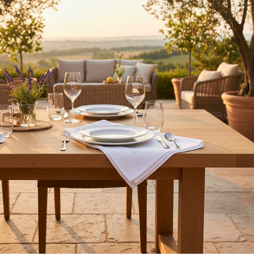 Satin Band Blended Table Linens-0