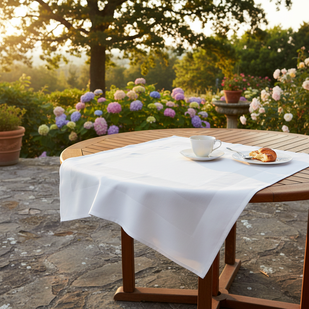 Satin Band Blended Table Linens-4