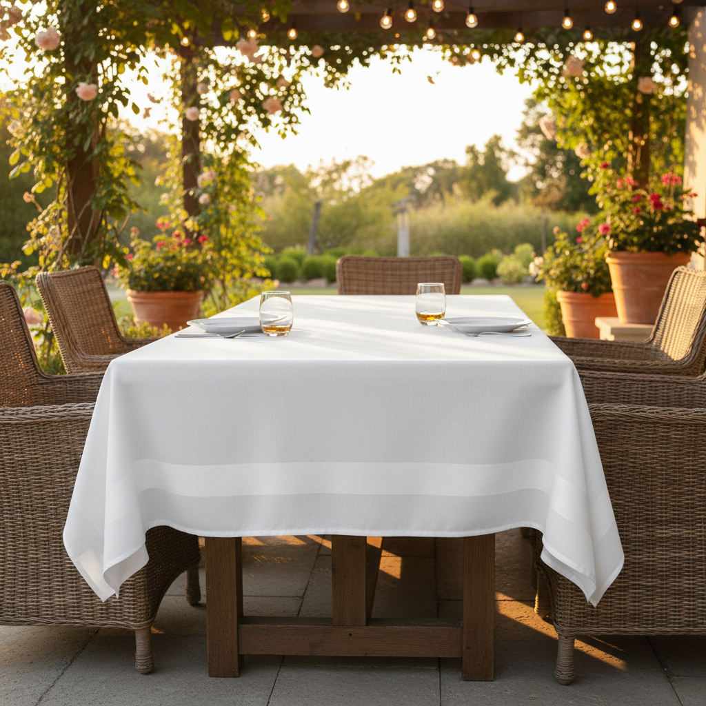Satin Band Blended Table Linens-5