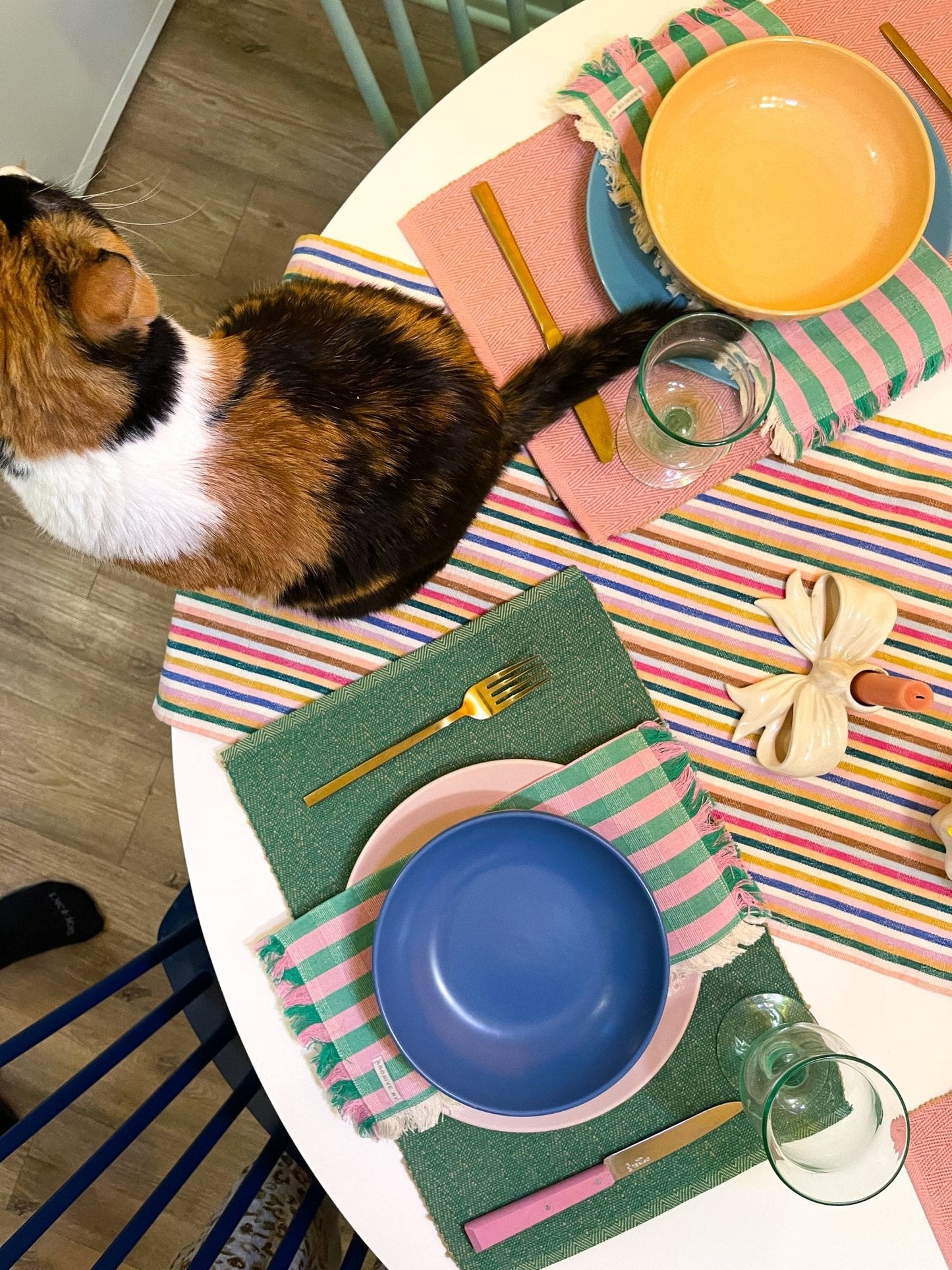 Flora Stripe Party Napkin Set