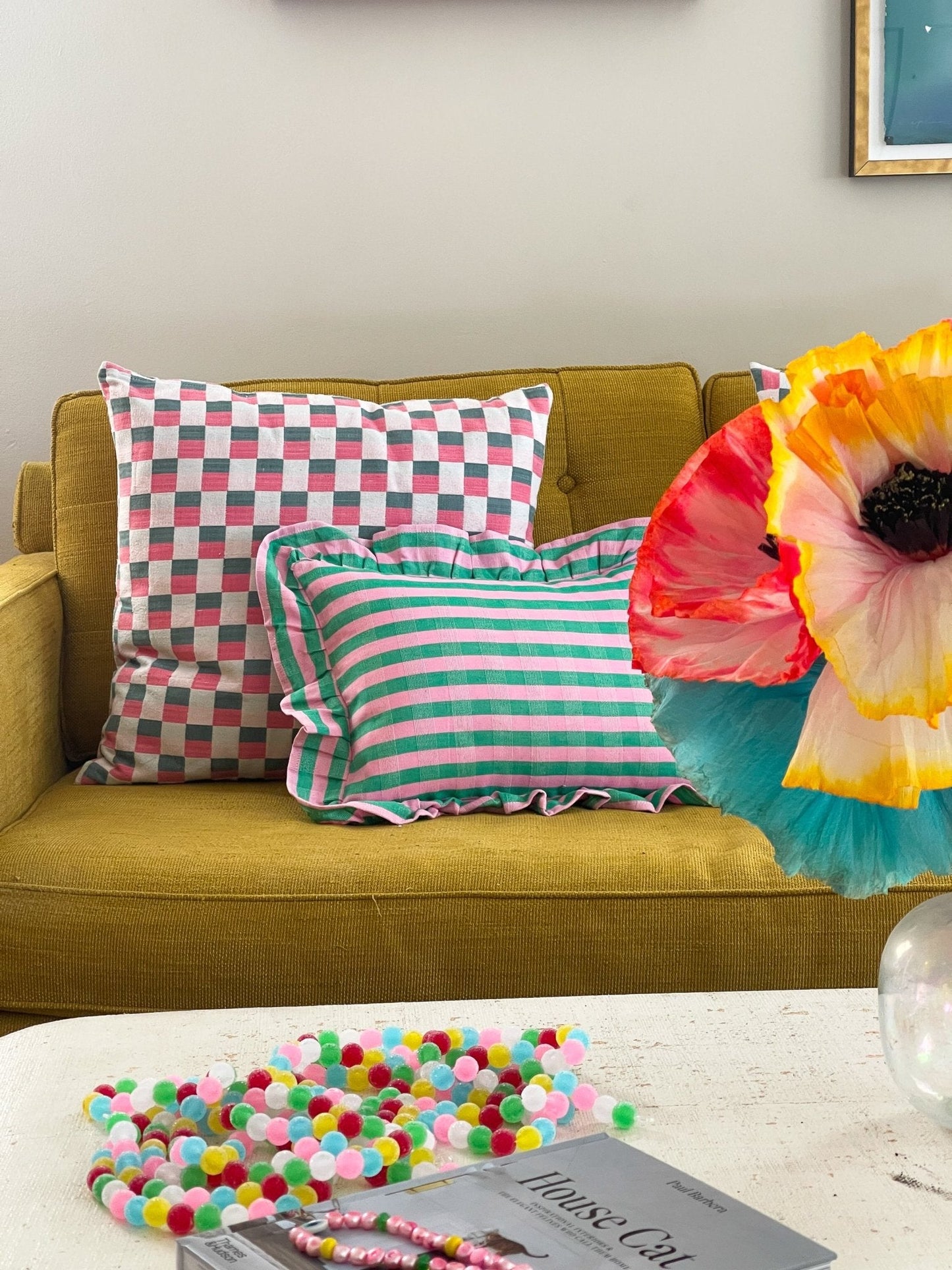 Flora Stripe Pillow