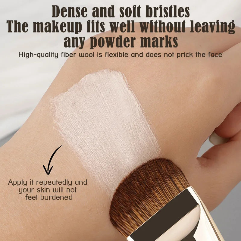 1pcs Ultra Thin Foundation Brush Tongue-Shaped Seamless Concealer Flat Head Soft Hair Beauty Tools Makeup Brushes Mask Brush