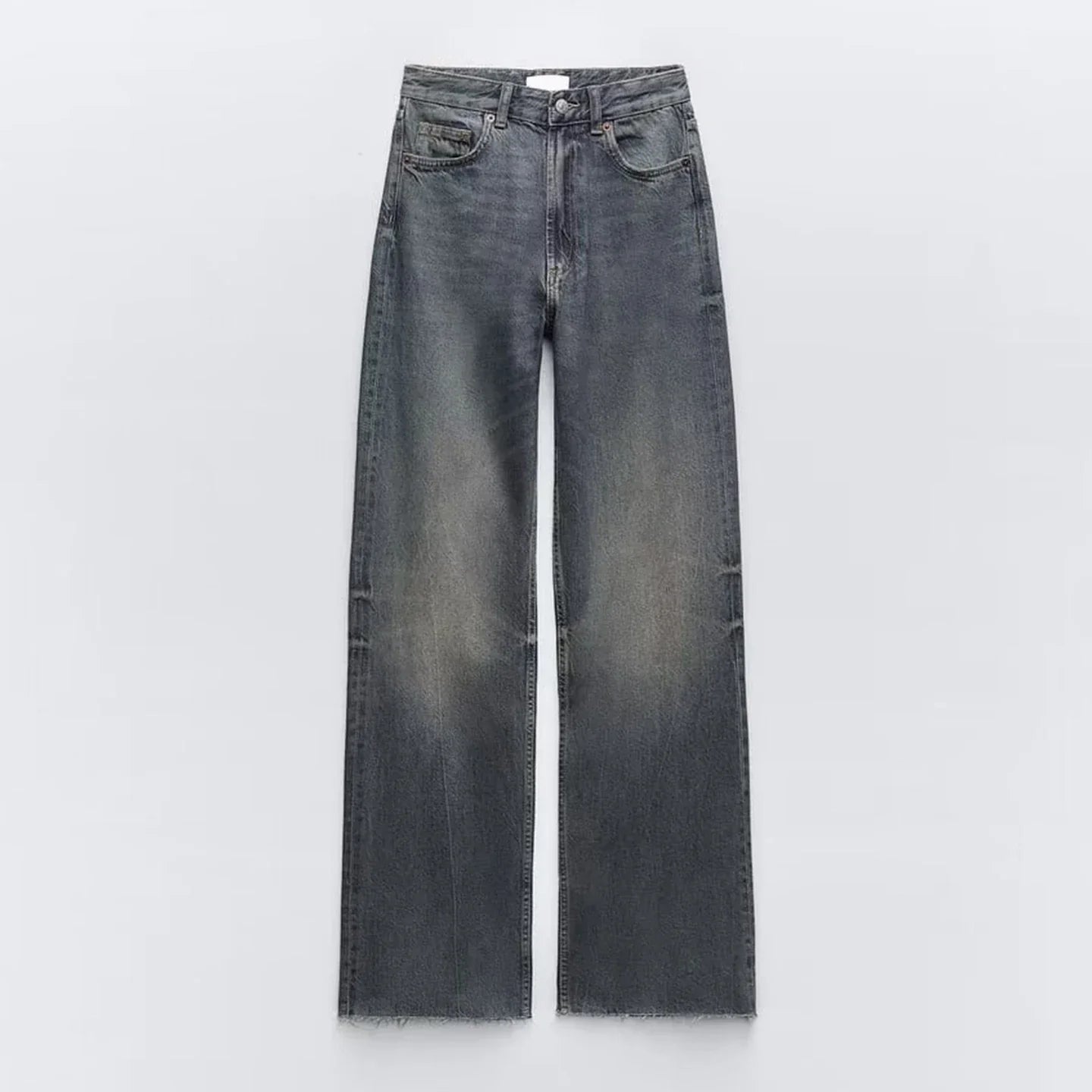 Women's High Waist Wide Leg Denim Pants