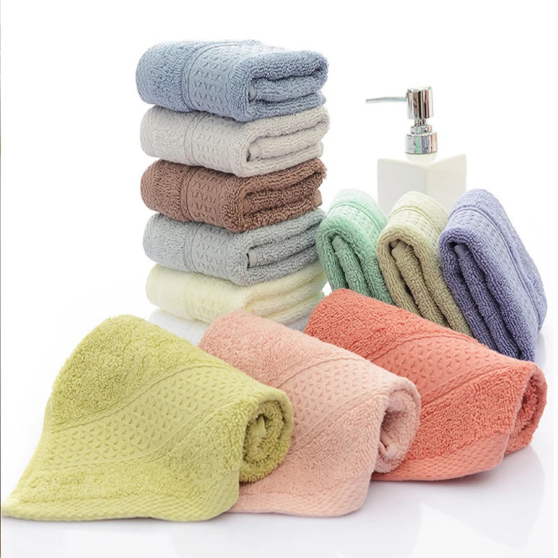 100% Cotton Adult Thickened Durable Towel  Soft Quick Dry  Absorbent Solid color Face Towel  bath household cotton face towel