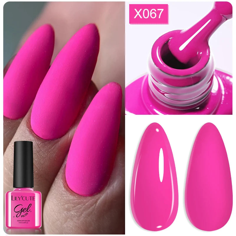 LILYCUTE 7ml Neon Reflective Nail Gel Polish Dark Flash Glitter Effect Fluorescent Gel Soak Off UV Gel Summer Nail Art Varnish