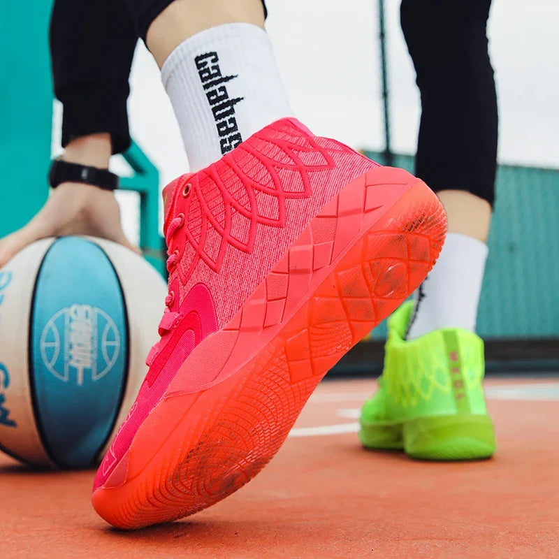 Three-Ball Generation Lamelo Ball Basketball Shoes Yin-Yang High-Top Practical Youth Student Basketball Shoes Men's Sports Shoes