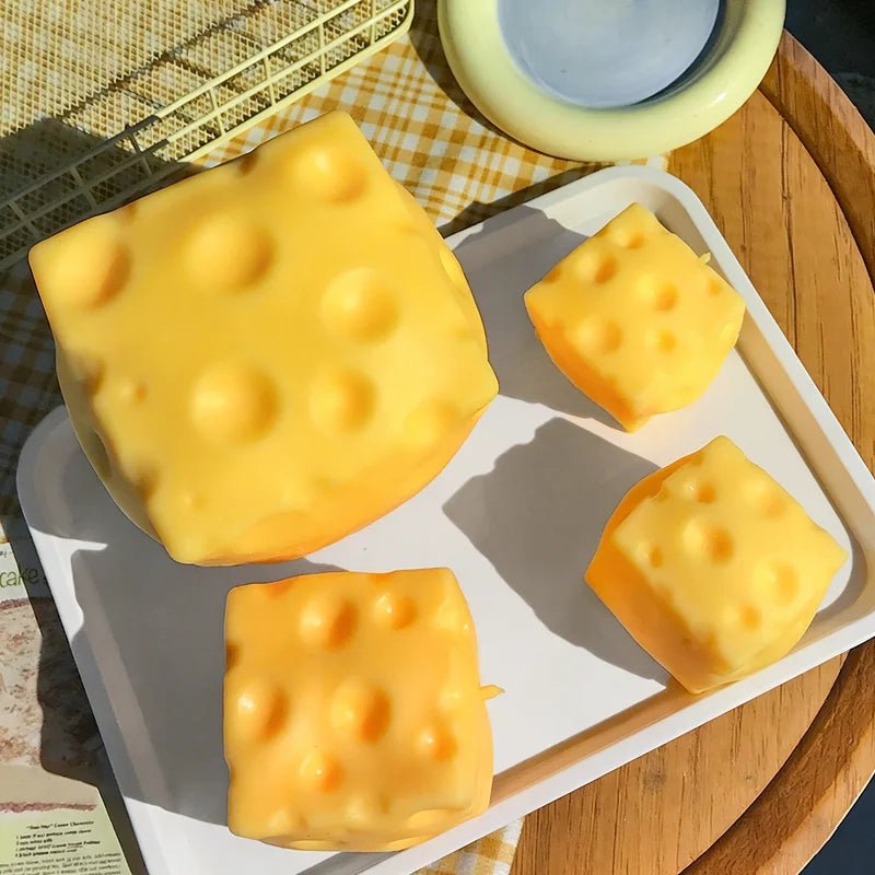 Cheese Squishy Stress Toy | Slow Rebound Squeeze Fidget Ball