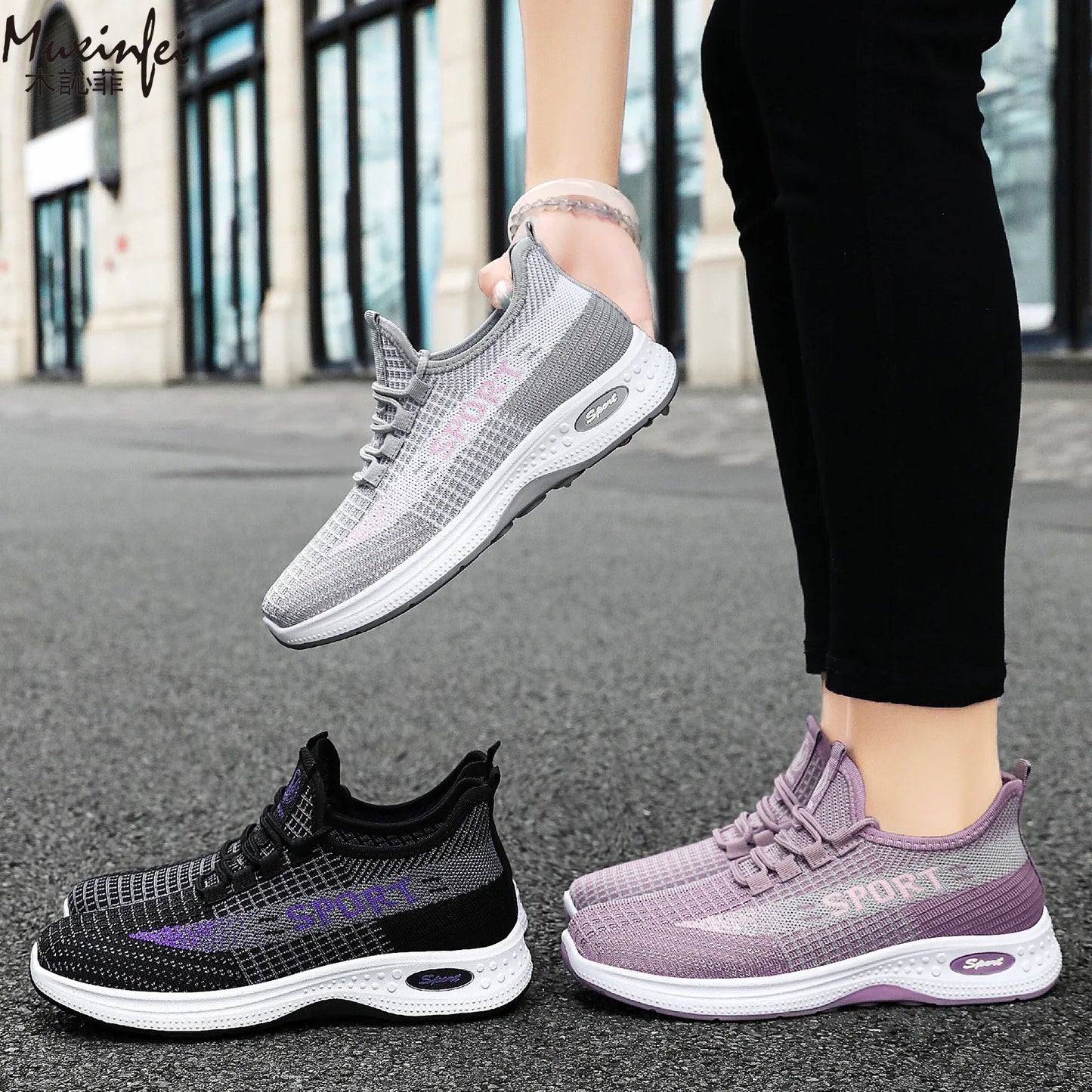 New Spring Fabric Shoes for Women Anti Slip Soft Soled Flat Shoes Casual Sports Shoes Comfortable Women's