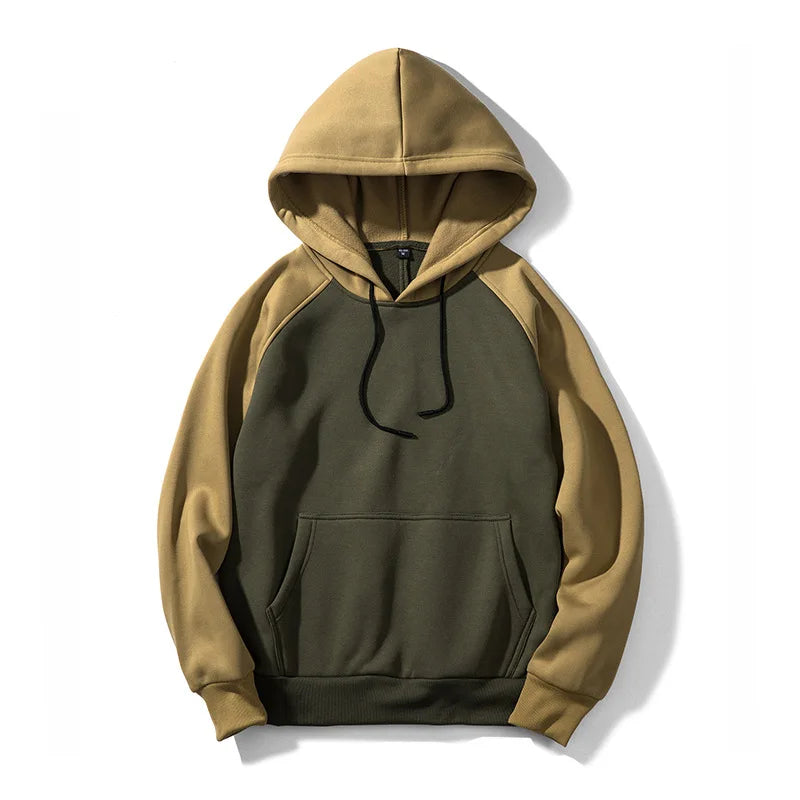 Brand Quality Loose Patchwork Hoodies - Two Tone Street Fashion
