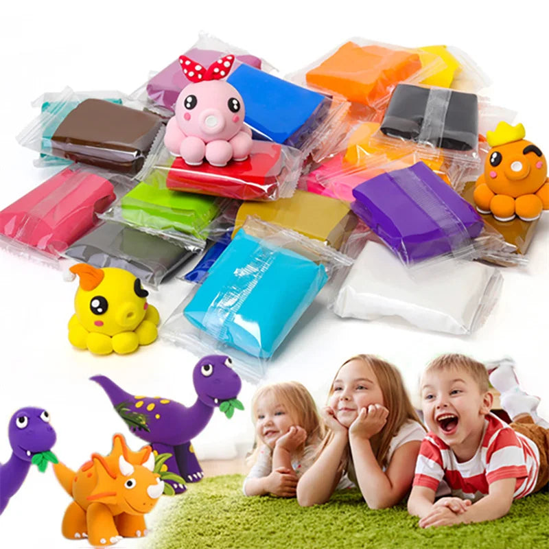 12/24/36pcs Color Clay Air-dried Clay Set DIY Crafts Ultra Light Plastic Clay with Carving Tools for Friends Children Gifts