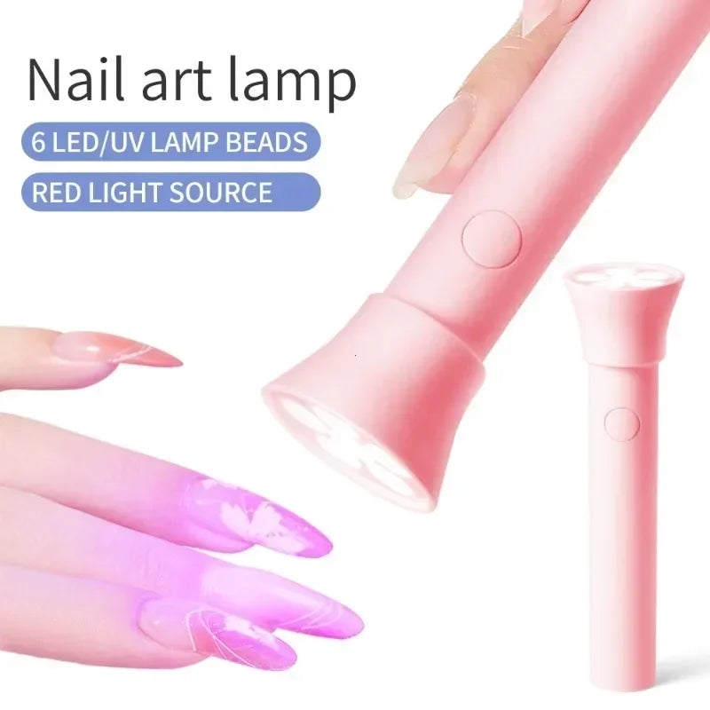 Portable Nail Dryer Lamp UV LED Nail Light Quick Drying Light for Curing All Nail Gel Rechargeable Home Manicure Tools
