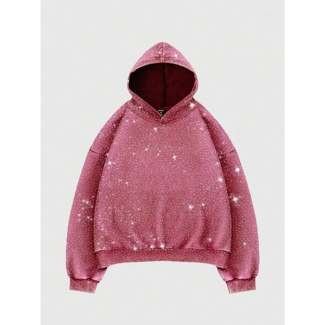 Blitzed Up Rhinestone Hoodie Statement Making Pieces