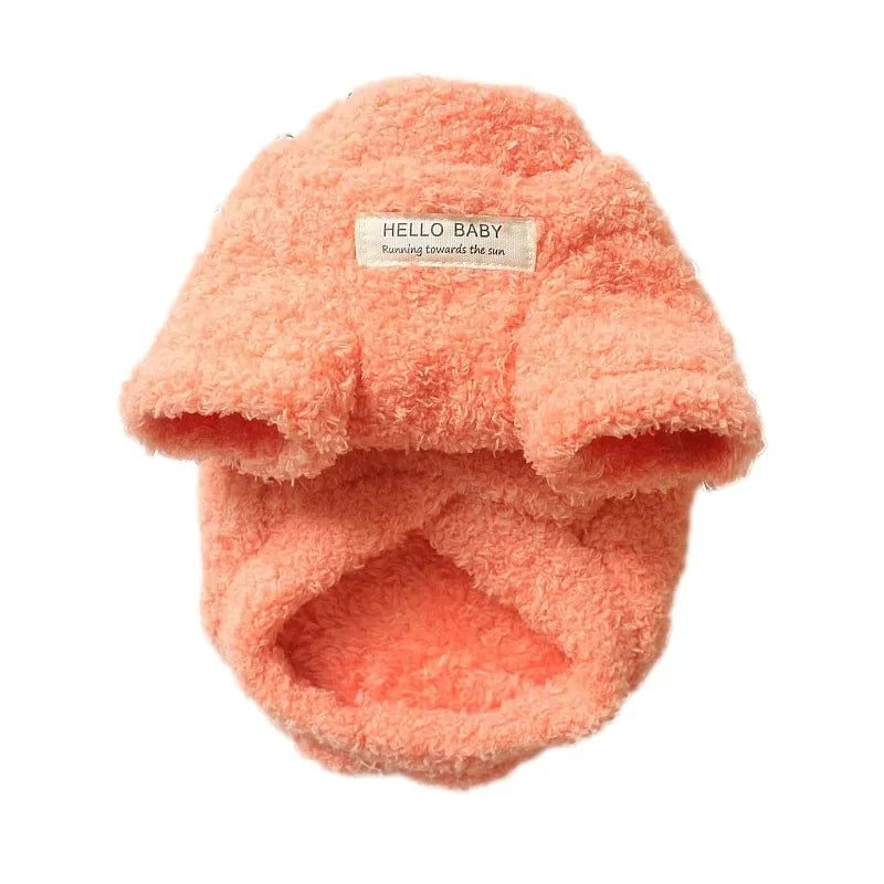 Winter Warm Plush Dog Sweater – Soft Pet Coat for Small Dogs & Puppies