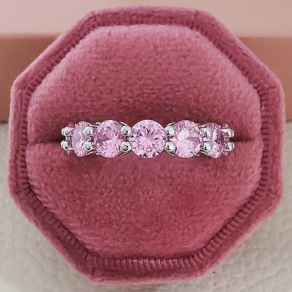 2022 Eternity Diamond Ring 925 Sterling silver Engagement Wedding Band Rings for Women Men Promise Birthday Party Jewelry Gift