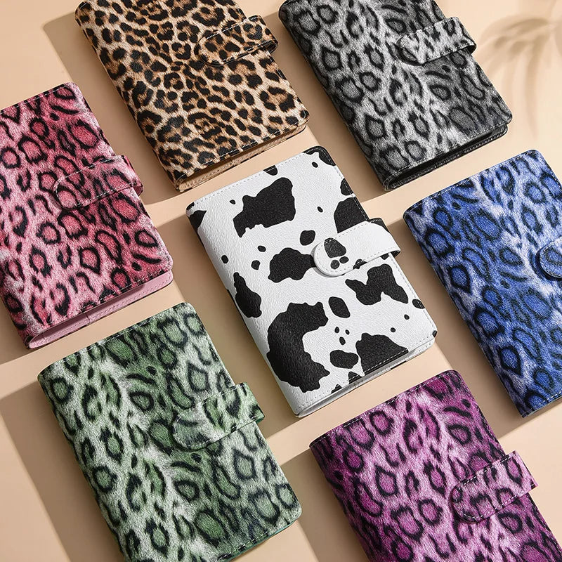 A6 Leopard Print Money Budget Planner Binder With Zipper Envelopes, Cash Envelopes For Budgeting, Money Organizerleopard print