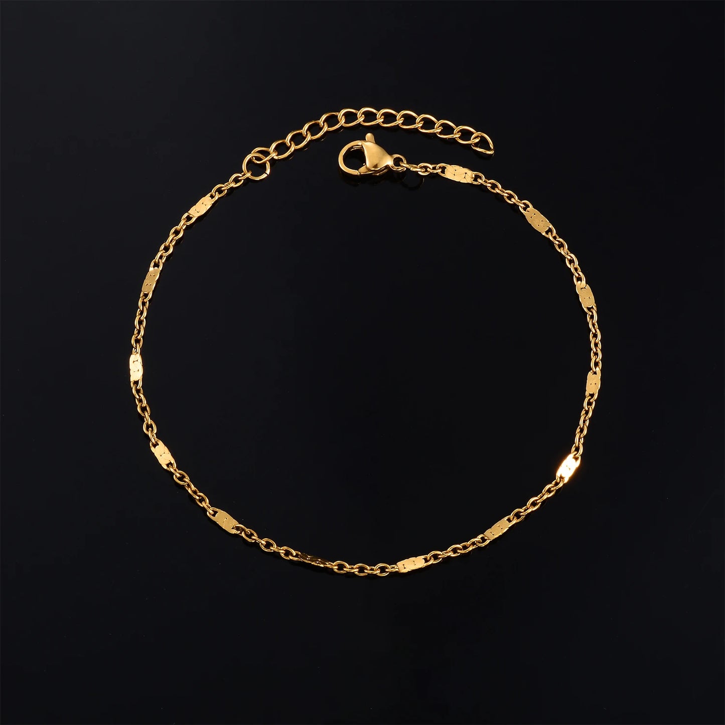 High Quality Elegance Thin Stainless Steel Bracelet No Fade Gold Plated Chain Jewelry Making Components DIY