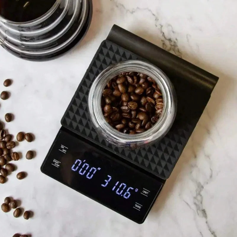 Display Digital High Precision Coffee Kitchen Scale Rechargeable Auto Timer-1