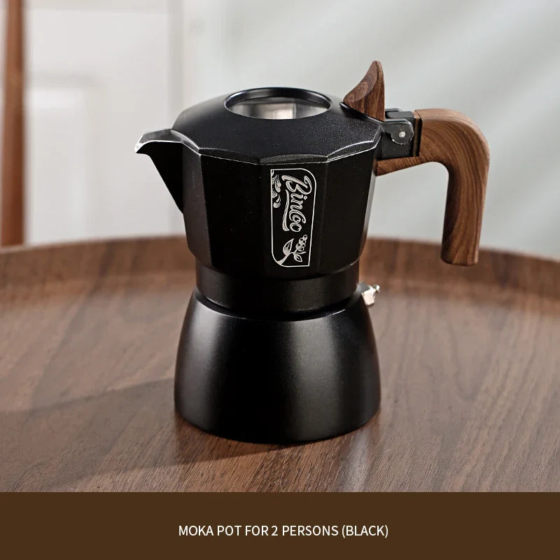 Double-valve Italian Moka Pot Aluminum Coffee-6