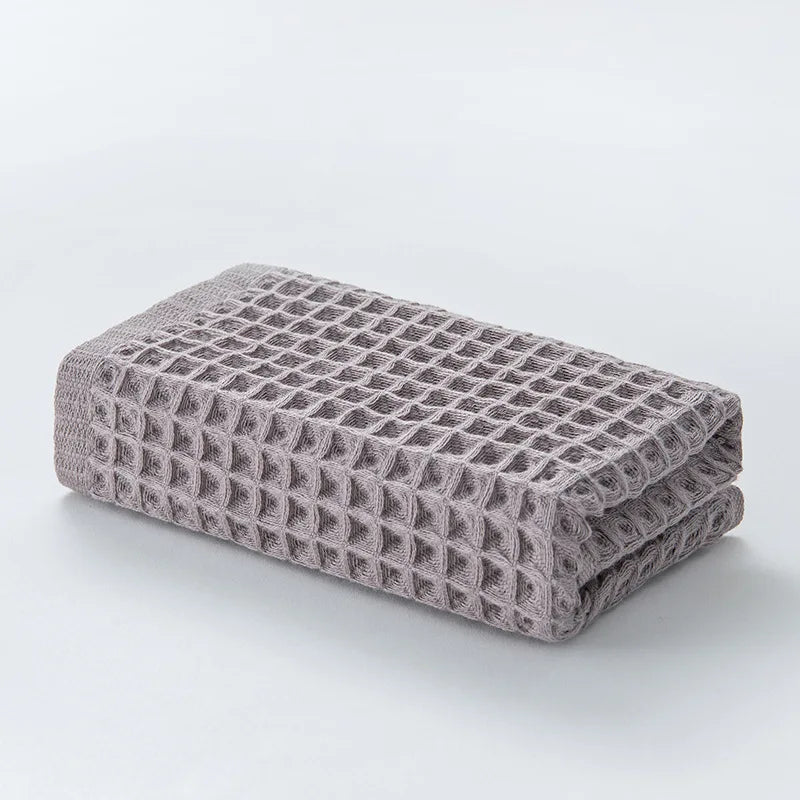 1/4/6pcs Cotton Bath Towel Set for Adult Child Super Absorbent Soft Bathroom Waffle Towel Solid Color Kitchen Clean Towels