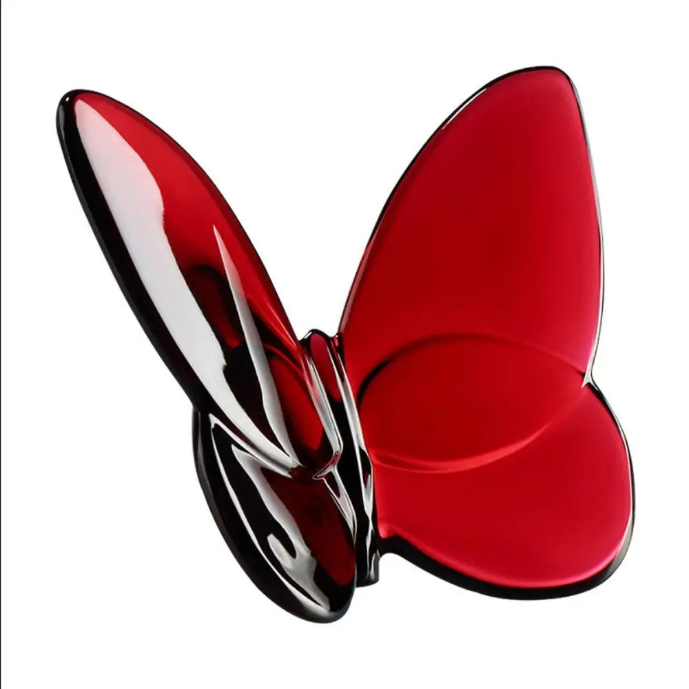 Multiple Color Crystal Butterfly Figurines Reflective Clear Crystal Glass Butterfly Ornament Vivid Super Winkling