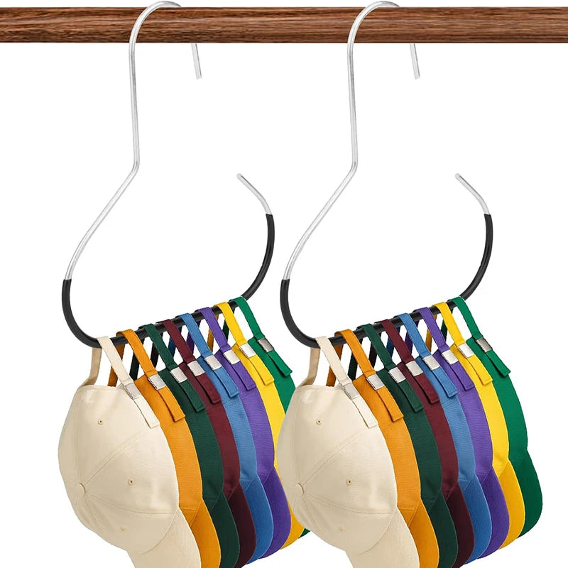 2-Piece Hat Hooks Set - No-Drill Quick Installation, Wall-Damage-Free, Fits Entryway/Closet/Door Back, Secure Hold