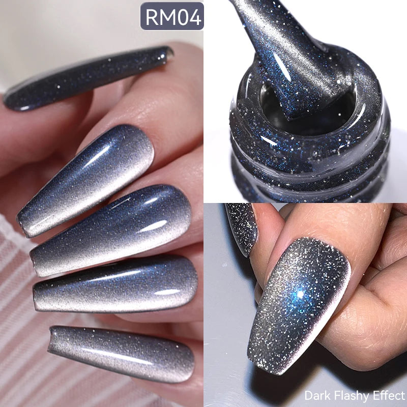 BORN PRETTY 10ml Rainbow Auroras Cat Magnetic Gel Nail Polish Holographics Nail Gel for Manicure Design Varnis Semi Permanent