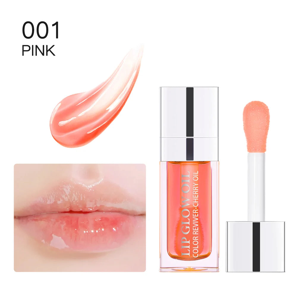 Jelly Moisturizing Lip Oil Plumping Sexy Lip Glow Oil Tinted Fashion Hydrating Lip Balm Lips Glow Oil Treatment Makeup Flat Lid