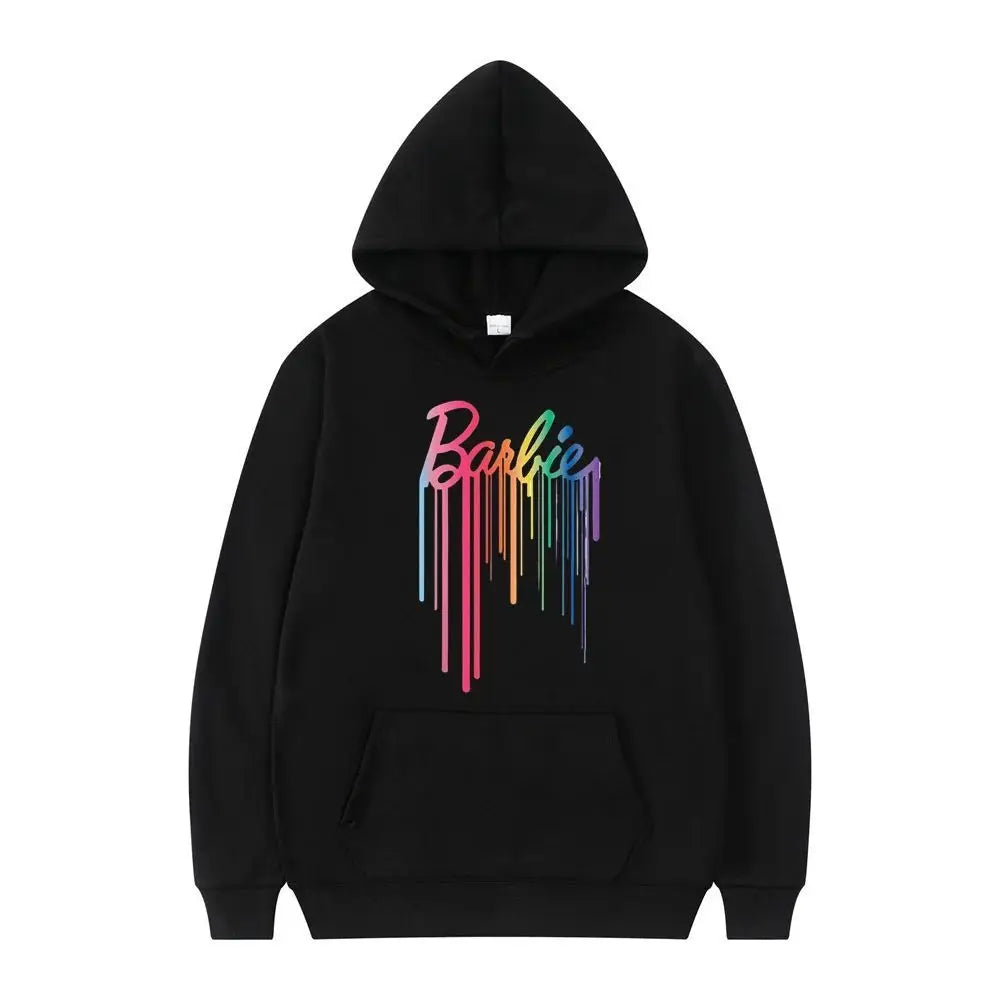 New 2024 Women's Dripping Paint Pullover Sweatshirt Spring Autumn M Size Comfortable Soft Fabric Casual Streetwear
