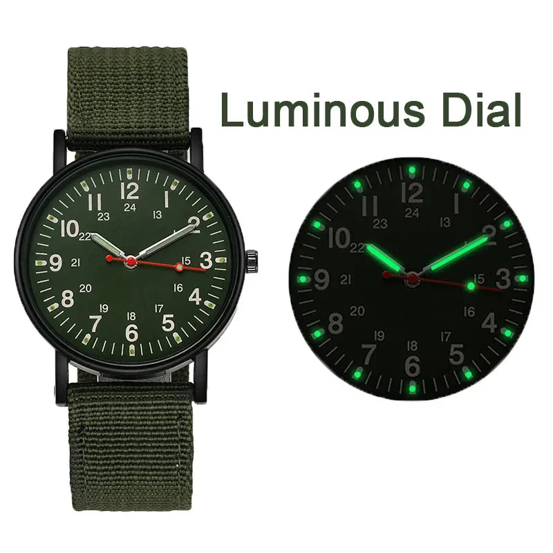 Canvas Strap Outdoor Military Watch