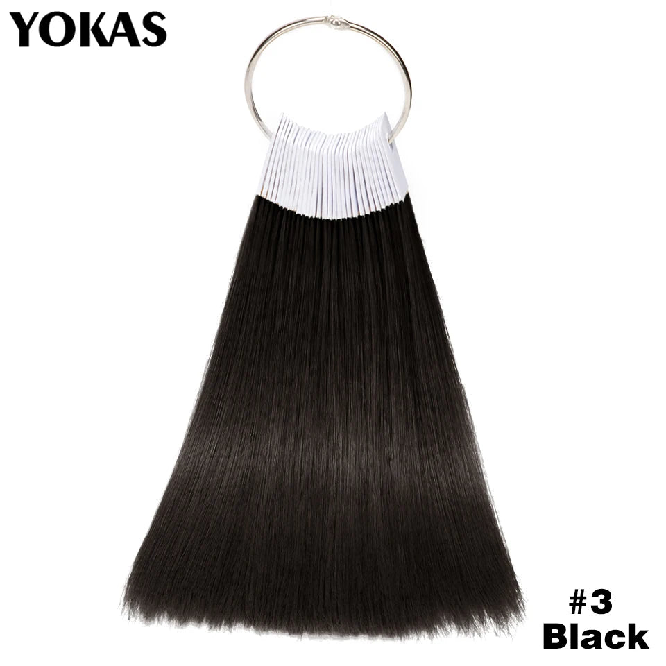 Hairdressing Salon Supplies Swatches Hair Rings for Braids Human Hair Paint Strands Color Ring for Painting Test Sample YOKAS