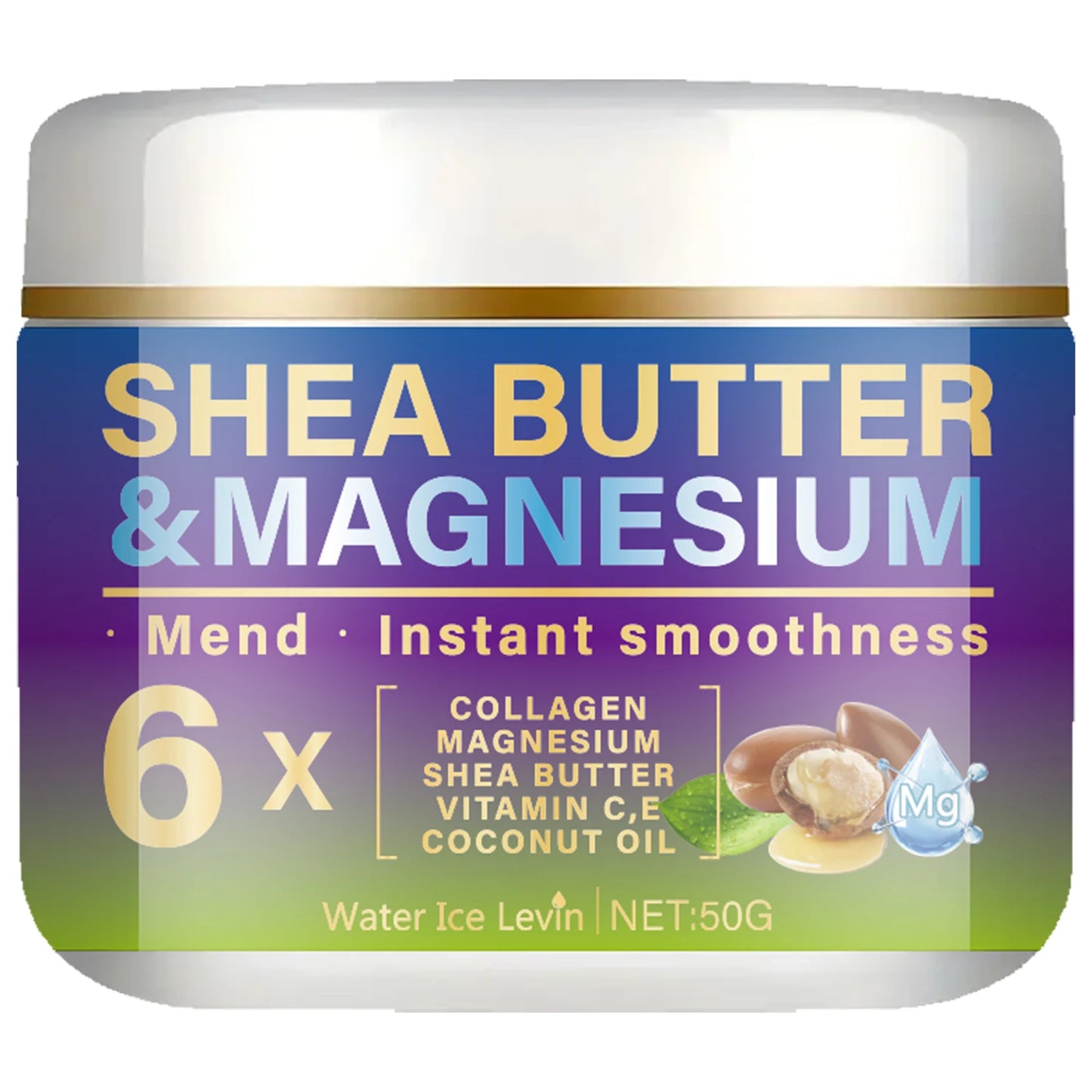 Magnesium Firming Cream with Shea Oil & Collagen - Moisturizing & Brightening Formula for Softer, Whiter & Confident Skin