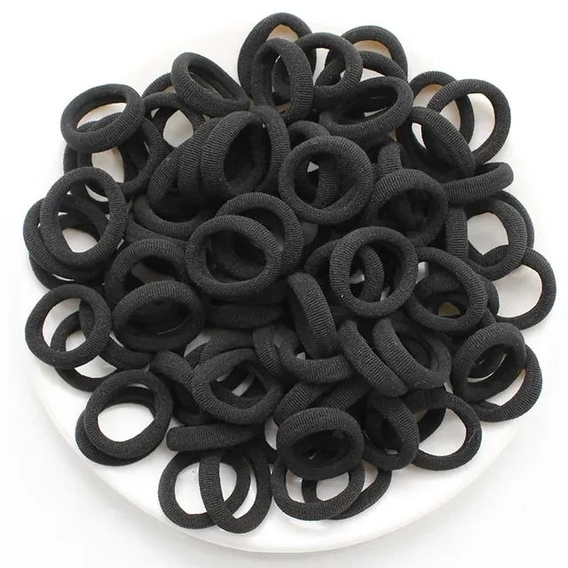 200pcs Vibrant Colorful Elastic Hair Bands for Girls & Women - Small Rubber Ponytail Holders for Stylish Hairstyles & Everyday