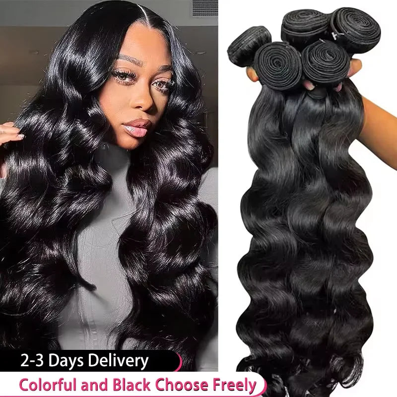Highlight Ombre Body Wave Bundles Human Hair Brazilian 16A Unprocessed 30 40 Inch Virgin Weave Raw Hair Bundles Extensions Deals